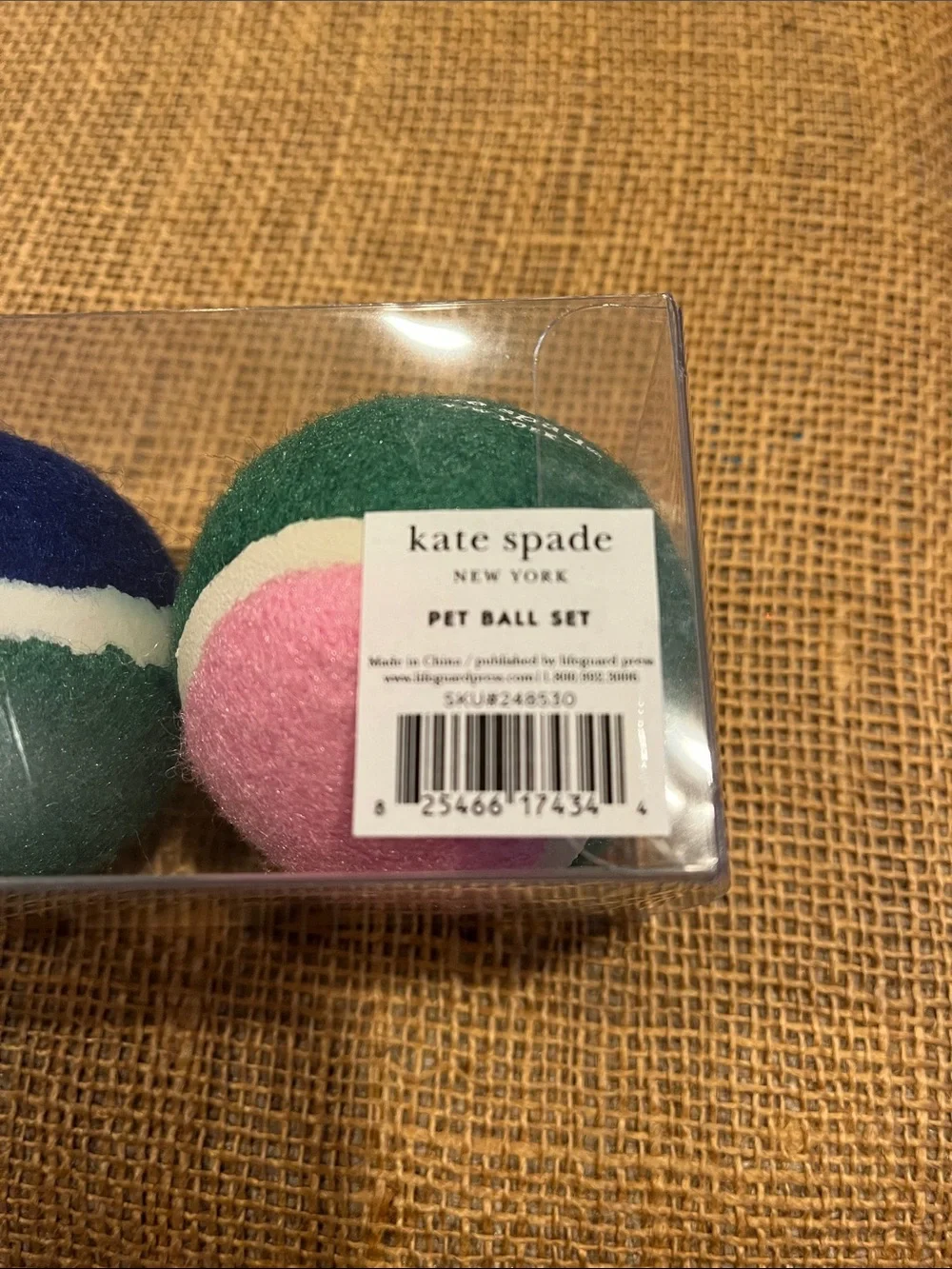 kate spade Pink, Navy & Green Colorblock Pet Ball Trio